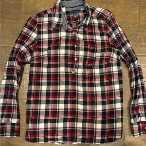 Tommy Hilfiger Red and Black Plaid Shirt